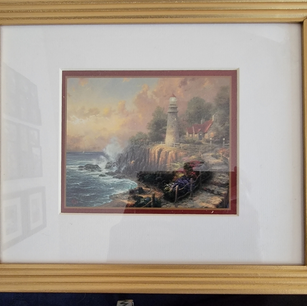 Thomas Kincade in wooden frame
